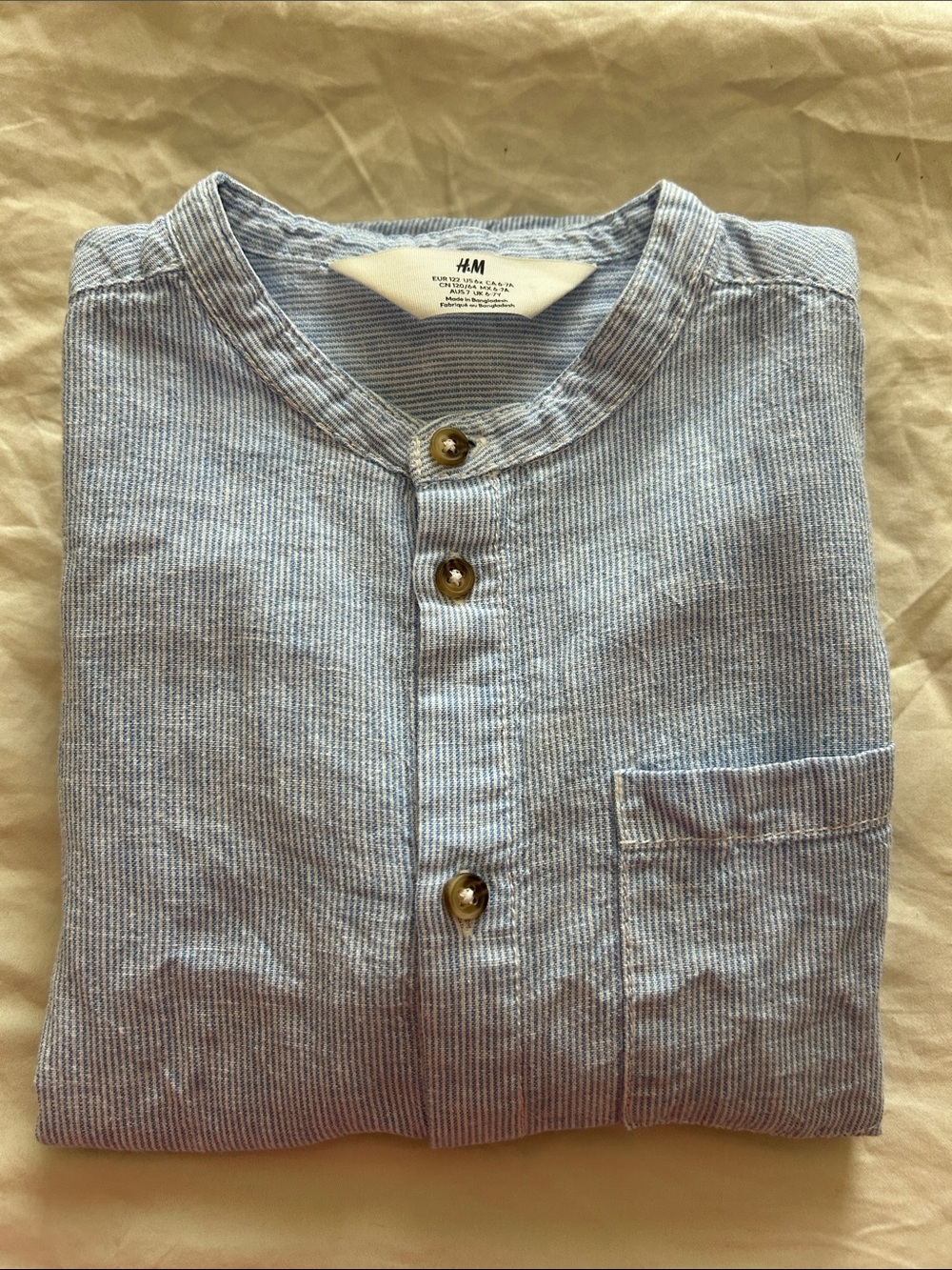 H&M Linen-Blend Shirt -- 6X yrs